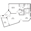 Traditional 1x1 667 SF
